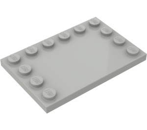 LEGO Hellgrau Fliese 4 x 6 mit Bolzen auf 3 Edges (6180)