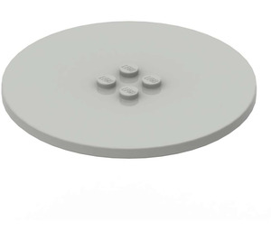 LEGO Light Gray Tile 8 x 8 Round with 2 x 2 Center Studs (6177)