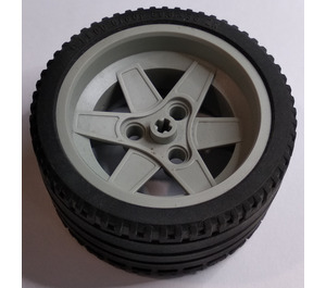LEGO Light Gray Tire 68.8 x 36 ZR with Rim 56 X 34 with 3 Holes
