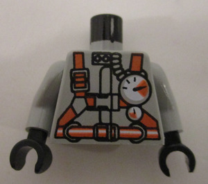 LEGO Lysegrå Torso med Harness og Regulator (973 / 73403)