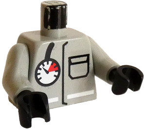 LEGO Light Gray Town Airport Fireman Torso (973)