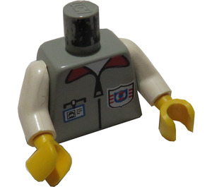 LEGO Light Gray Town Rescue Coast Guard Torso (973)