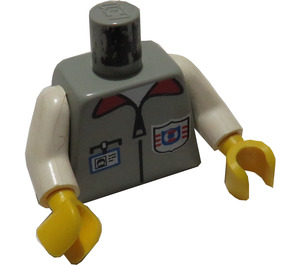 LEGO Light Gray Town Rescue Coast Guard Torso (973 / 73403)