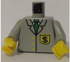 LEGO Light Gray Town Torso with Bank Employee Uniform (973)