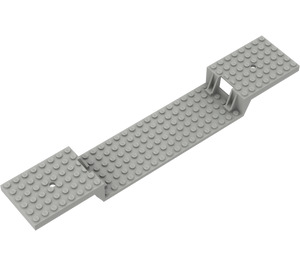 LEGO Light Gray Train Base 6 x 34 Split-Level with Bottom Tubes and 1 Hole on each end (2972)