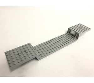 LEGO Light Gray Train Base 6 x 34 Split-Level with Bottom Tubes and 3 Holes at each end