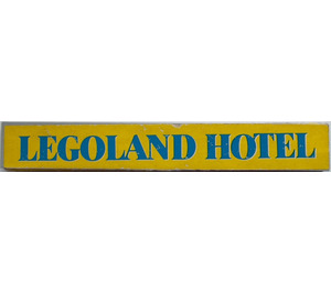 LEGO Light Gray Train Level Crossing Center Rail Cap Insert with 'Legoland HOTEL' Sticker