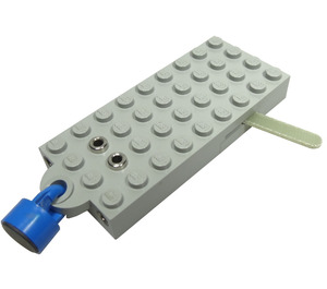 LEGO Lichtgrijs Trein Reverser Steen met Blauw Magneet Coupling
