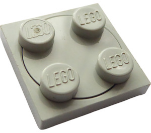 LEGO Light Gray Turntable 2 x 2 Plate with Light Gray Top