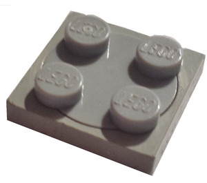 LEGO Hellgrau Turntable 2 x 2 mit Medium Stone Grau oben (74340)