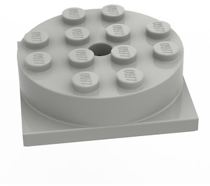 LEGO Hellgrau Turntable 4 x 4 Base mit Same Color oben (3403 / 73603)