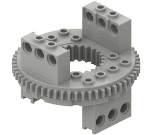 LEGO Light Gray Turntable with Technic Bricks Attached