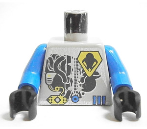 LEGO Lichtgrijs UFO Buitenaards wezen Blauw Torso (973 / 73403)