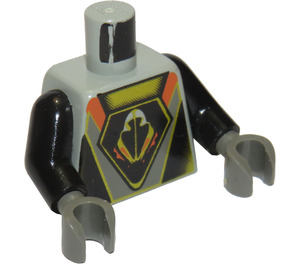 LEGO Light Gray UFO Alien Gray Torso (973)