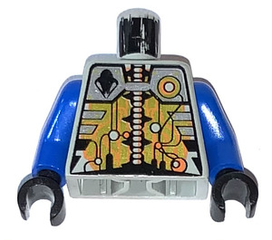 LEGO Lichtgrijs UFO Droid Torso met Blauw Armen (973 / 73403)