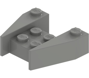 LEGO Vaaleanharmaa Kiila 3 x 4 ilman nuppien lovia (2399)