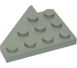 LEGO Grigio chiaro Cuneo Piastra 4 x 4 Ala Destra (3935)