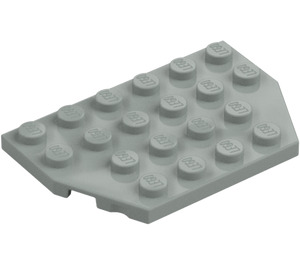 LEGO Ljusgrå Kil Platta 4 x 6 utan Hörn (32059 / 88165)