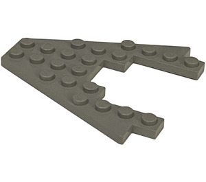 LEGO Grigio chiaro Cuneo Piastra 8 x 8 con 4 x 4 Ritaglio (4475)