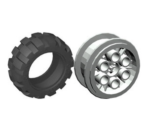 LEGO Light Gray Wheel 20 x 30 Balloon Medium with Tire 49.6 x 20 (Balloon 20 x 30)