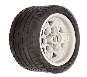 LEGO Light Gray Wheel 43.2mm D. x 26mm Technic Racing Small with 3 Pinholes with Tire 56 x 28 ZR