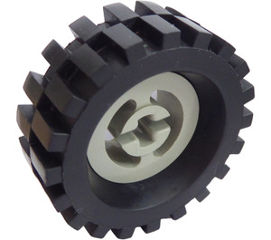 LEGO Jasny szary Wheel Hub 8 x 17.5 with Axlehole with Tire 30 x 10.5 with Ridges Inside