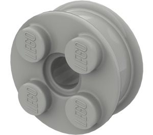 LEGO Light Gray Wheel Rim 10 x 17.4 with 4 Studs and Technic Peghole (6248)