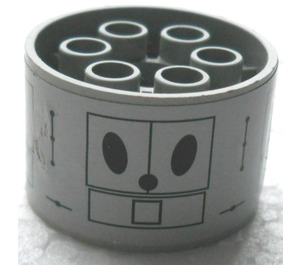 LEGO Light Gray Wheel Rim Ø20 x 30 with Panels and Markings Sticker (4266)