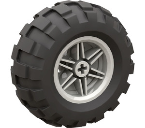 LEGO Light Gray Wheel Rim Ø30 x 20 with No Pinholes, with Reinforced Rim with Tyre Balloon Wide Ø56 X 26