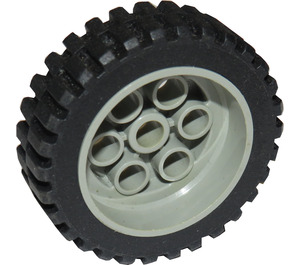 LEGO Light Gray Wheel Rim 30mm x 12.7mm Stepped with Tire 13 x 24