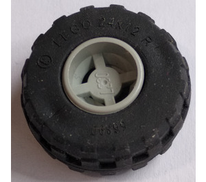 LEGO Light Gray Wheel Rim Wide Ø11 x 12 with Notched Hole with Balloon Tire Ø24 x 12