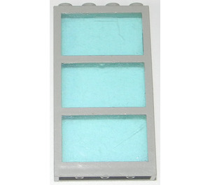 LEGO Light Gray Window 1 x 4 x 6 with 3 Panes and Transparent Light Blue Fixed Glass (6160 / 75336)