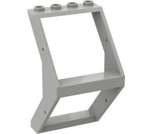 LEGO Light Gray Window 4 x 4 x 6 Outward Sloping