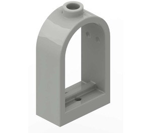 LEGO Light Gray Window Frame 1 x 2 x 2.7 with Rounded Top (30044)