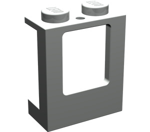 LEGO Light Gray Window Frame 1 x 2 x 2 with 2 Holes in Bottom (2377)