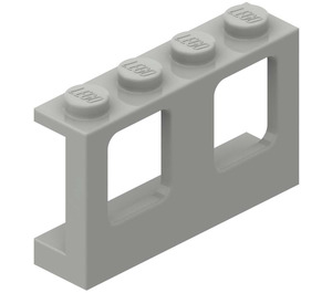 LEGO Hellgrau Fenster Rahmen 1 x 4 x 2 mit festen Bolzen (4863)