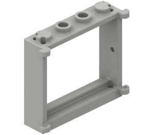 LEGO Světle šedá Rám okna 1 x 4 x 3 s Shutter Tabs (3853)