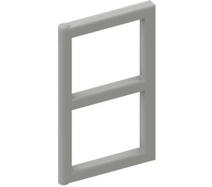 LEGO Light Gray Window Pane 1 x 2 x 3 without Thick Corners (3854)