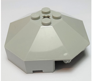 LEGO Light Gray Windscreen 6 x 6 Octagonal Canopy with Axle Hole (2418)