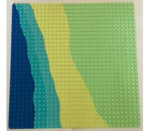 LEGO Light Green Baseplate 32 x 32 with Beach (3811)