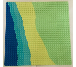 LEGO Hellgrün Grundplatte 32 x 32 mit Strand (3811)