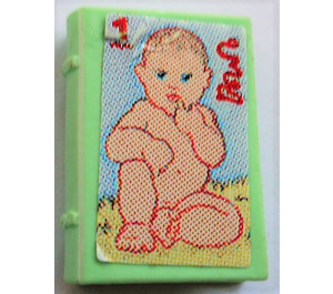 LEGO Vert clair Book 2 x 3 avec De bébé Autocollant (33009)