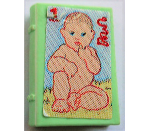 LEGO Lichtgroen Book 2 x 3 met Baby Sticker (33009)