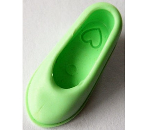 LEGO Lichtgroen Meisje Shoe met Hart Embossed Inside (33021)