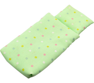 LEGO Light Green Sleeping Bag for Adult with Polka Dots