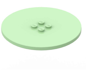 LEGO Light Green Tile 8 x 8 Round with 2 x 2 Center Studs (6177)