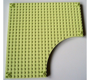 LEGO Light Lime Brick 24 x 24 with Cutout with 5 Pins (47115)