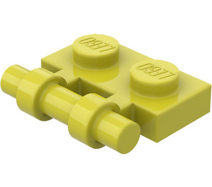 LEGO Light Lime Plate 1 x 2 with Handle (Open Ends) (2540)