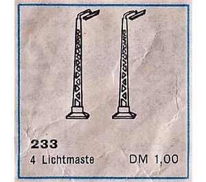 LEGO Light Masts Pack of four Set 233