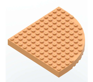 LEGO Lichtoranje Steen 12 x 12 Ronde Hoek  zonder topstiften (6162 / 42484)